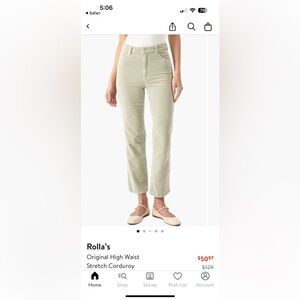 Rolla’s High Rise Straight jean